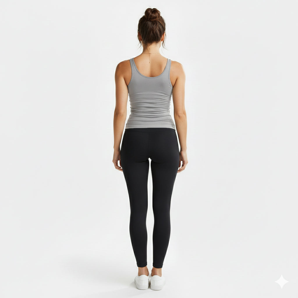 Alexa Grey Scoop Neck Tank Auragen