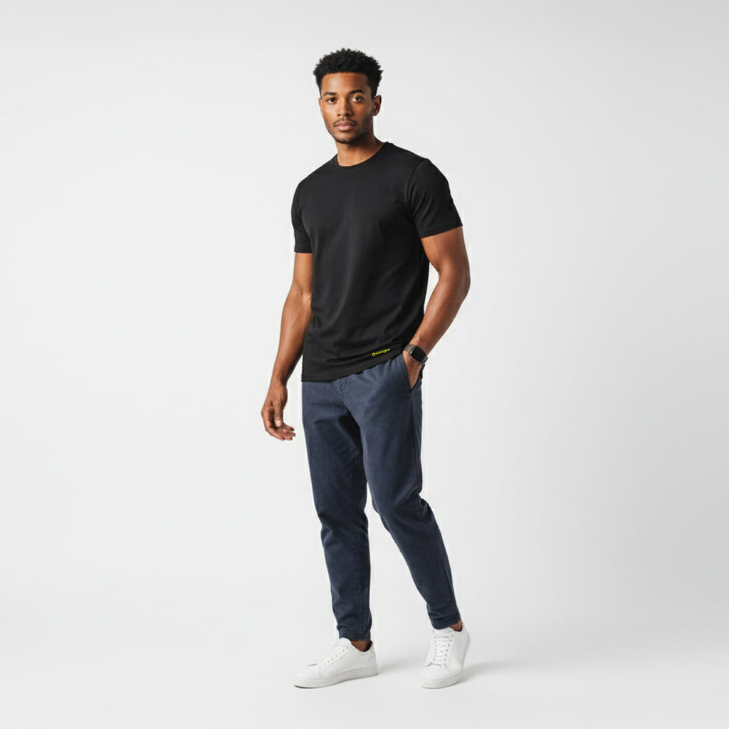 Elijah Black Short Sleeve Crew Auragen