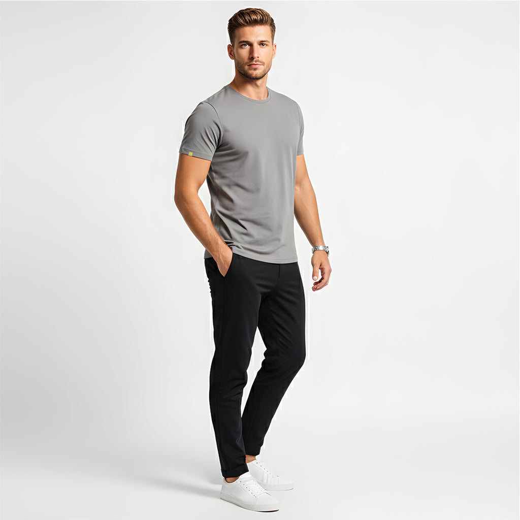 Elijah Grey Short Sleeve Crew Auragen