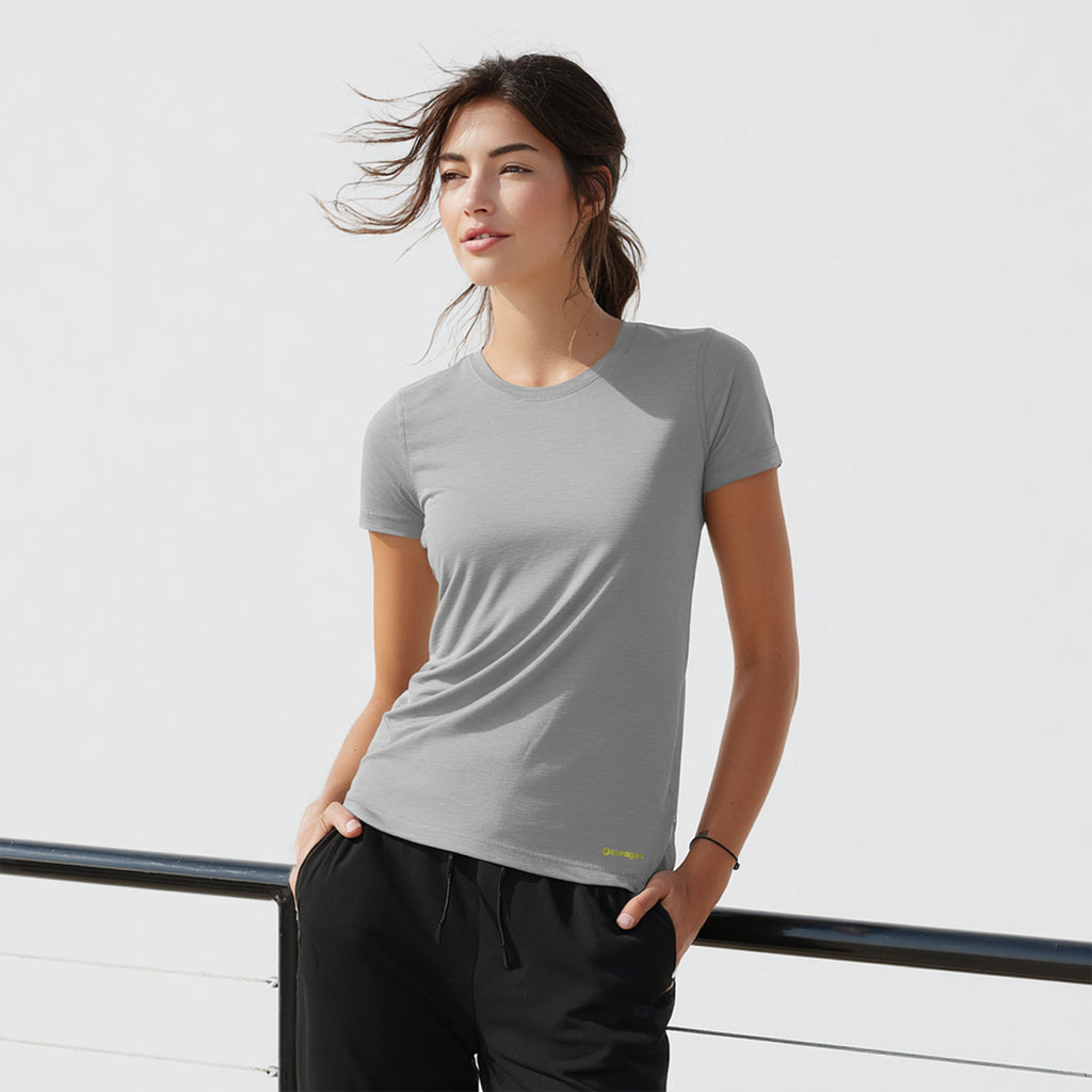 Kenzi Grey Short Sleeve Crew Auragen