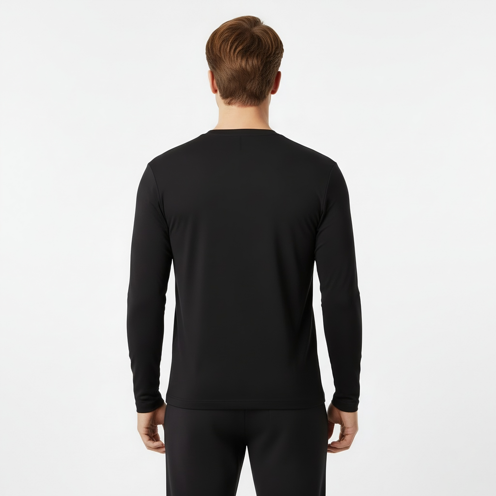Mason Black Long Sleeve Crew Auragen