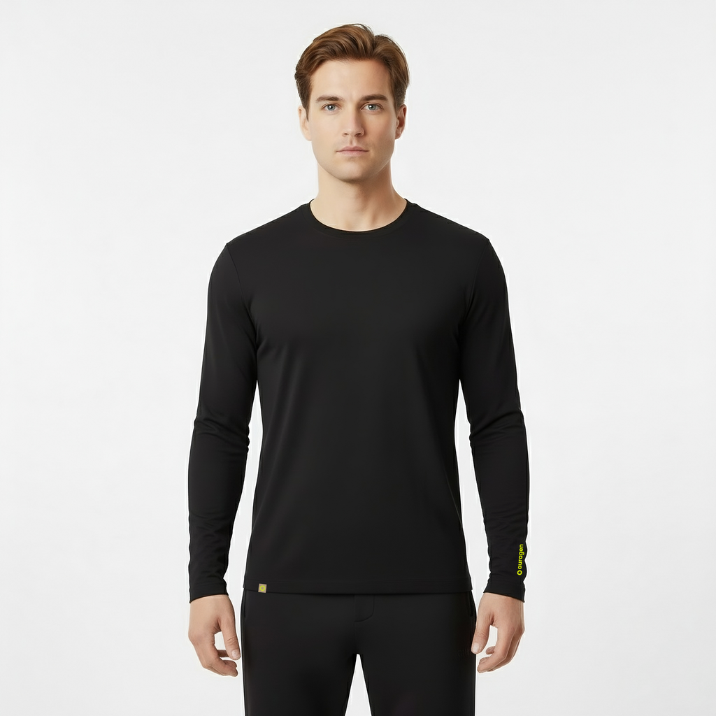 Mason Black Long Sleeve Crew Auragen