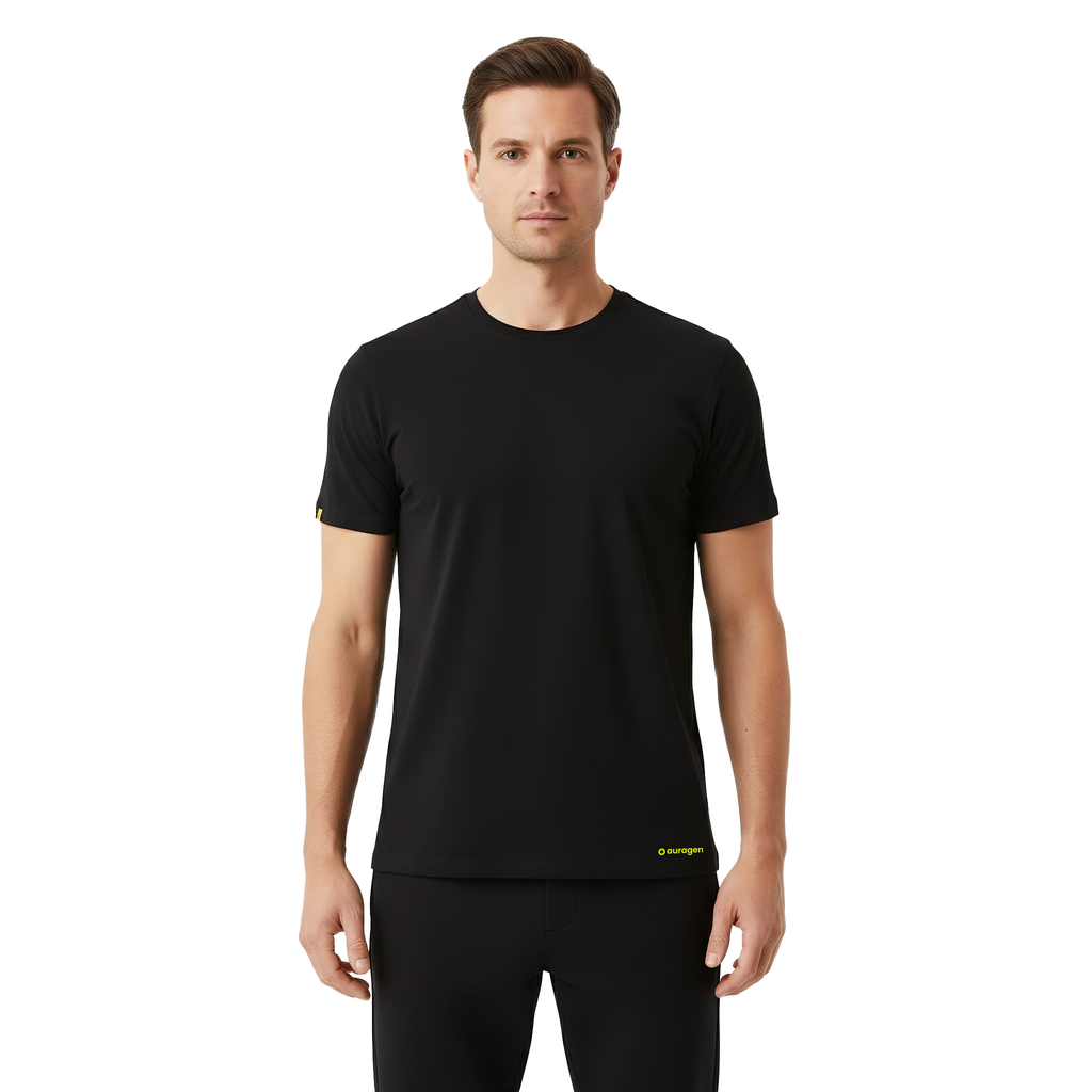 Elijah Black Short Sleeve Crew Auragen
