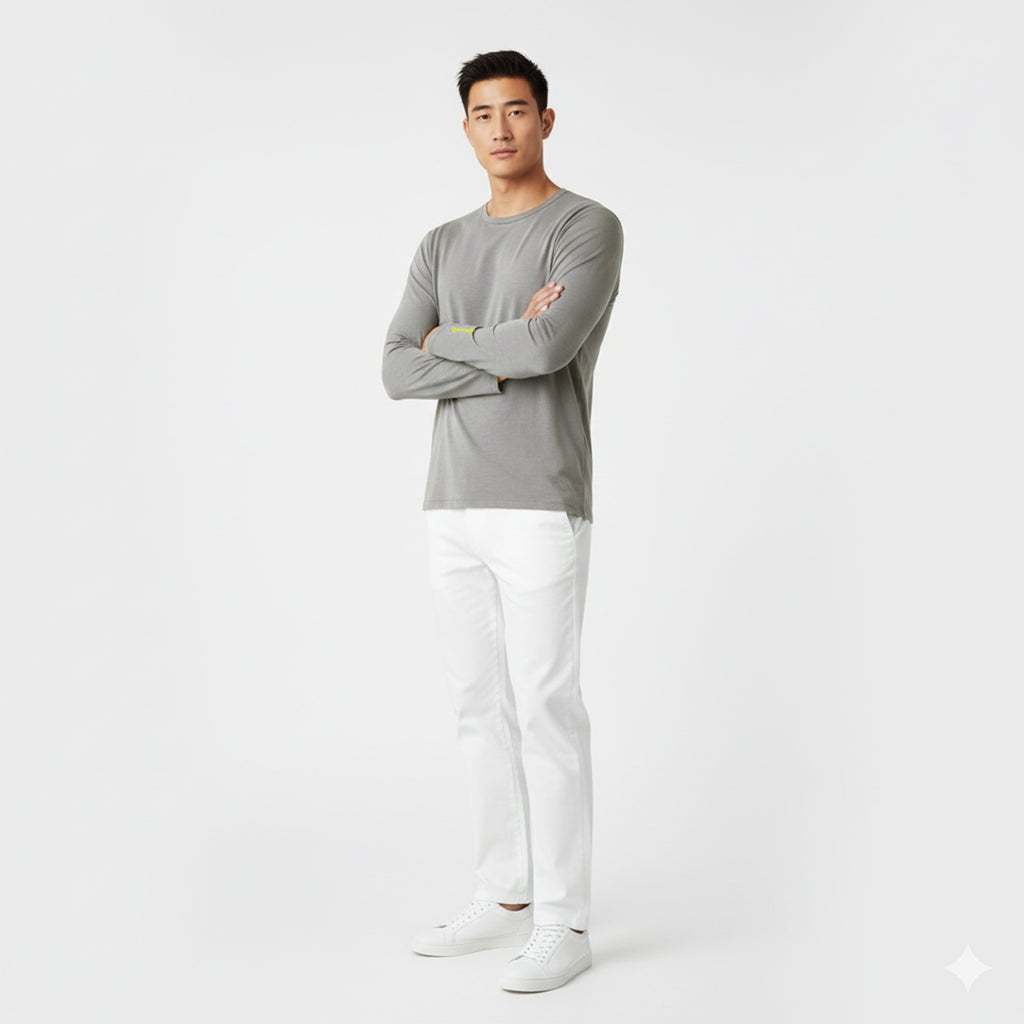 Mason Grey Long Sleeve Crew Auragen