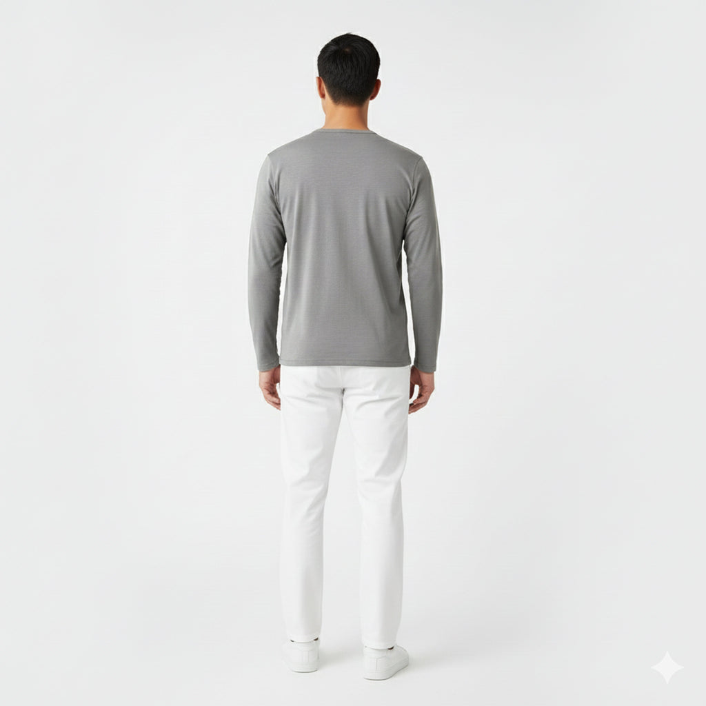 Mason Grey Long Sleeve Crew Auragen