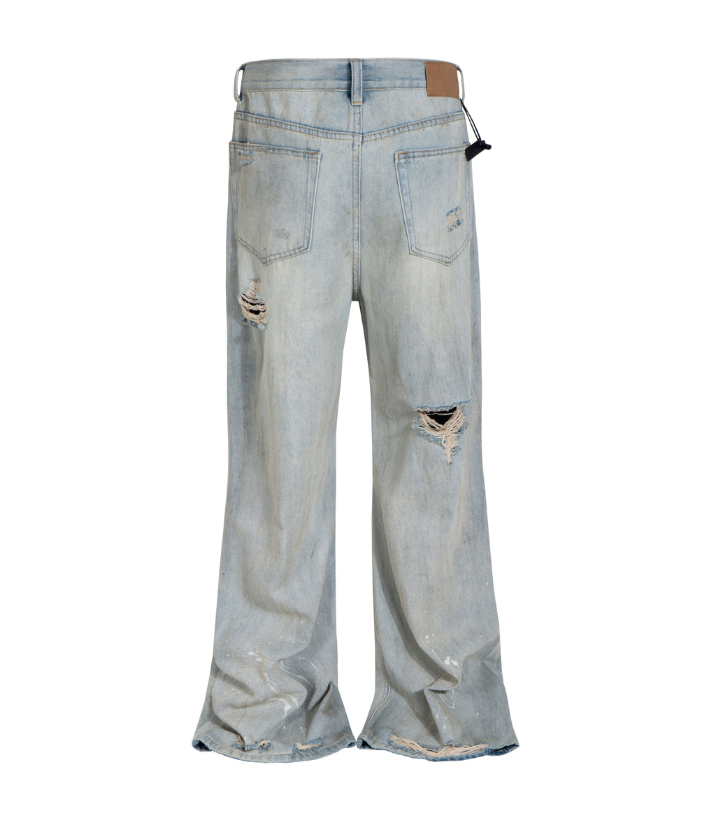 STONE DESTRUCTION FLARE DENIM UNDEVELOPED