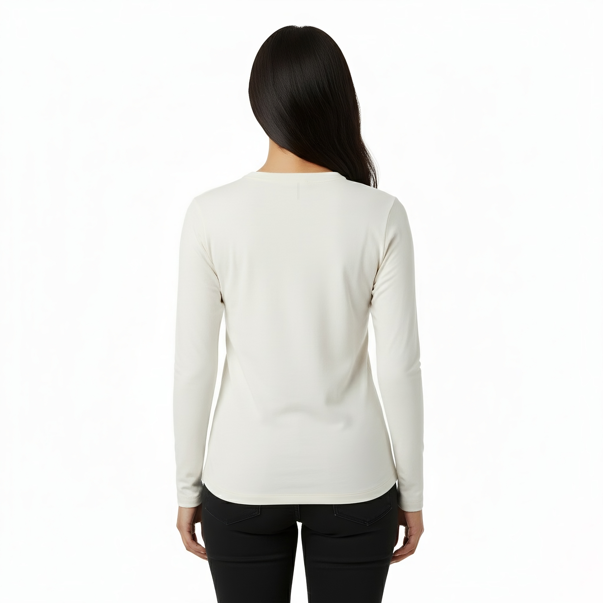 Drew White Long Sleeve Crew Auragen