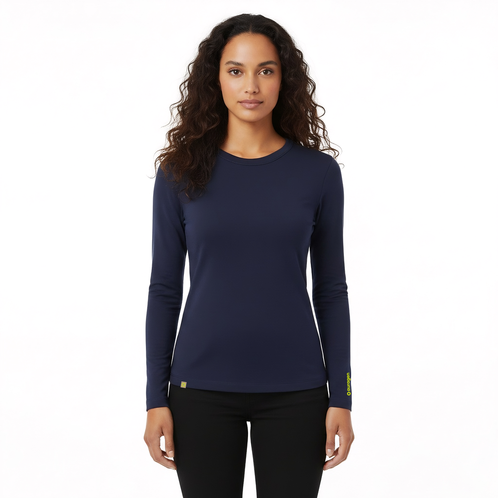 Drew Navy Long Sleeve Crew Auragen