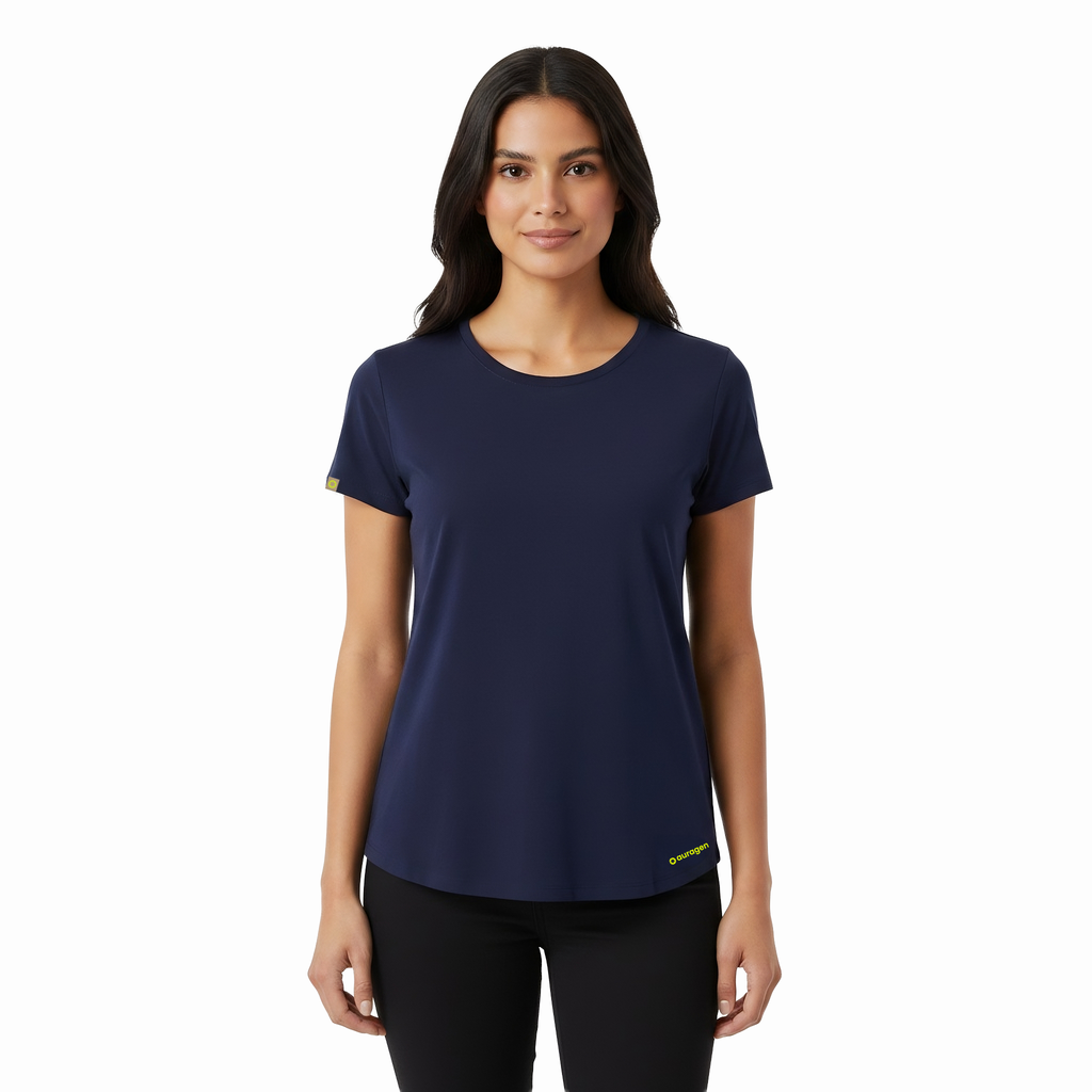 Kenzi Navy Short Sleeve Crew Auragen