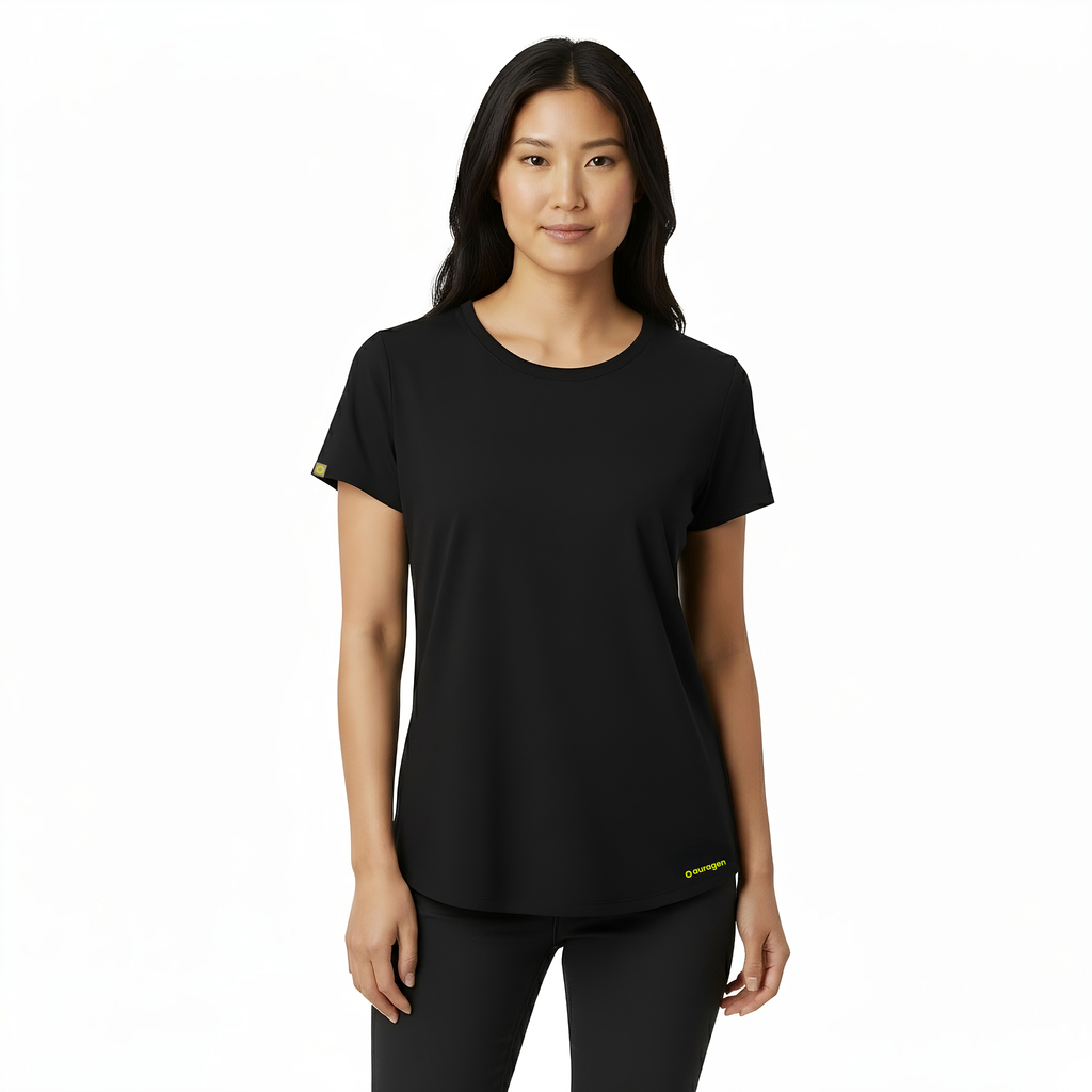 Kenzi Black Short Sleeve Crew Auragen