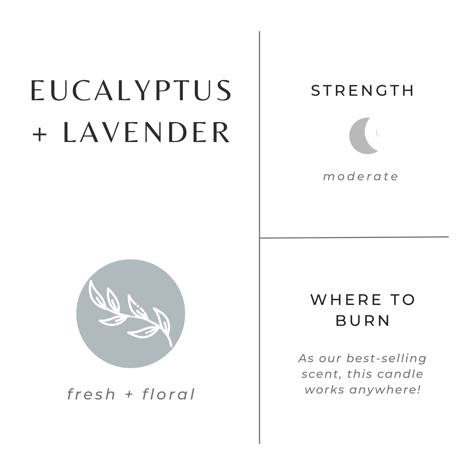 Eucalipto + Lavanda - Vela distintiva