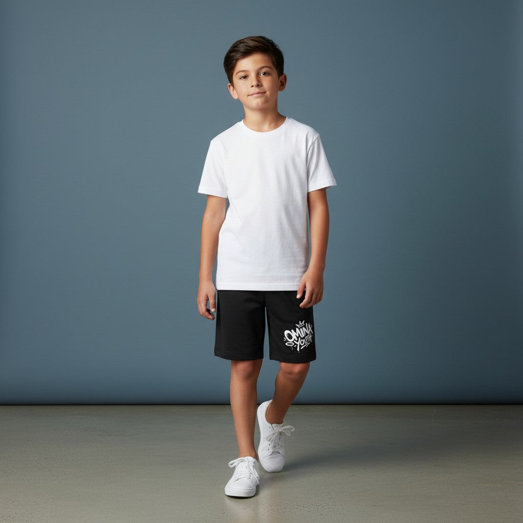 Omina Youth Graphic Print Athletic Shorts NinjaPOD