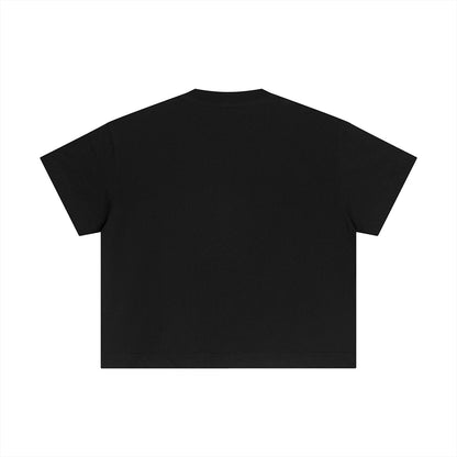 Omina Studio black essential cotton boxy t-shirt with a relaxed fit and structured drape.