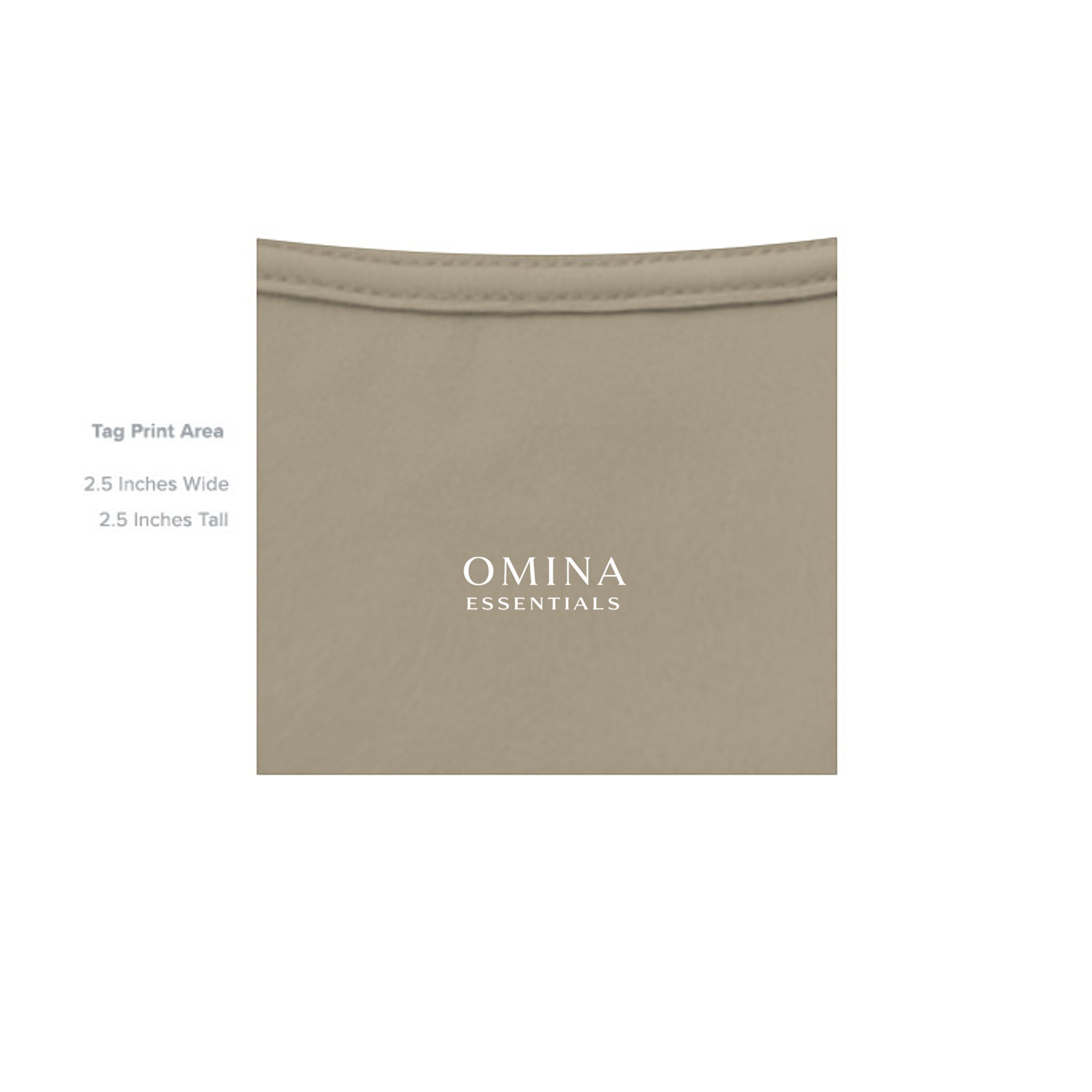 Omina Essentials Our Own Story Tee in beige heavyweight cotton with oversized fit. Features "OMINA ESSENTIALS" logo.