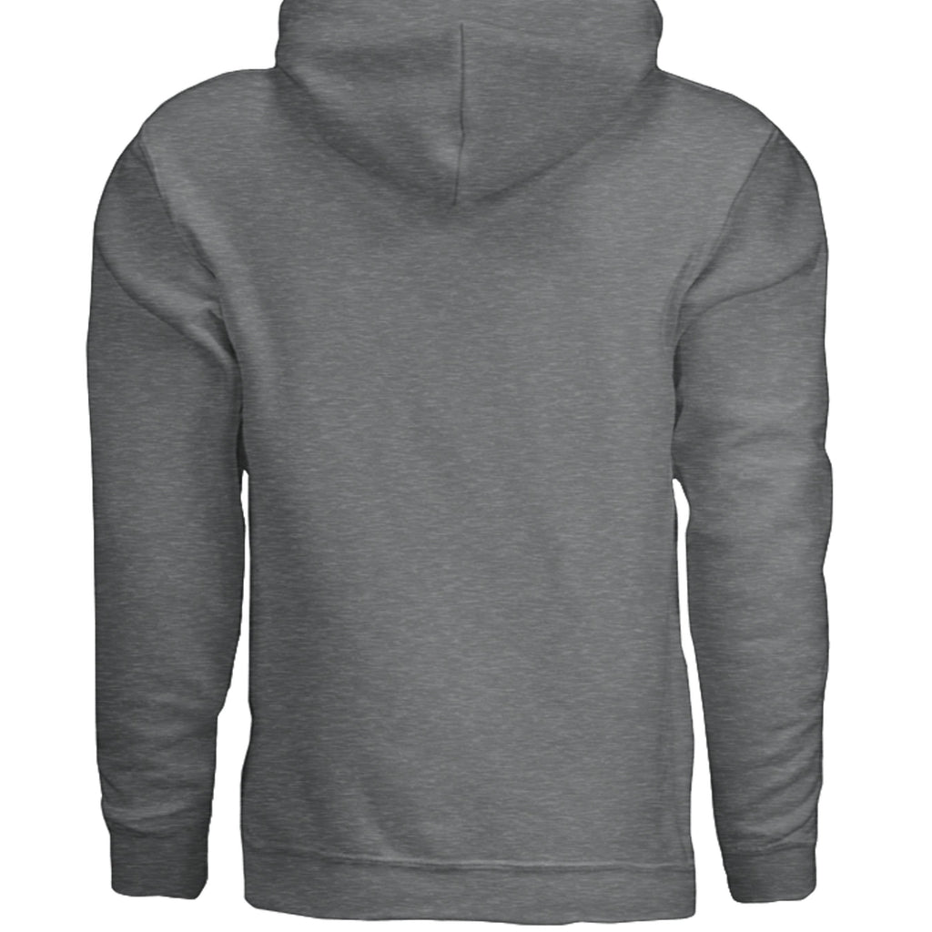 Omina grey graphic print hoodie sweatshirt with drawstring hood and kangaroo pocket.