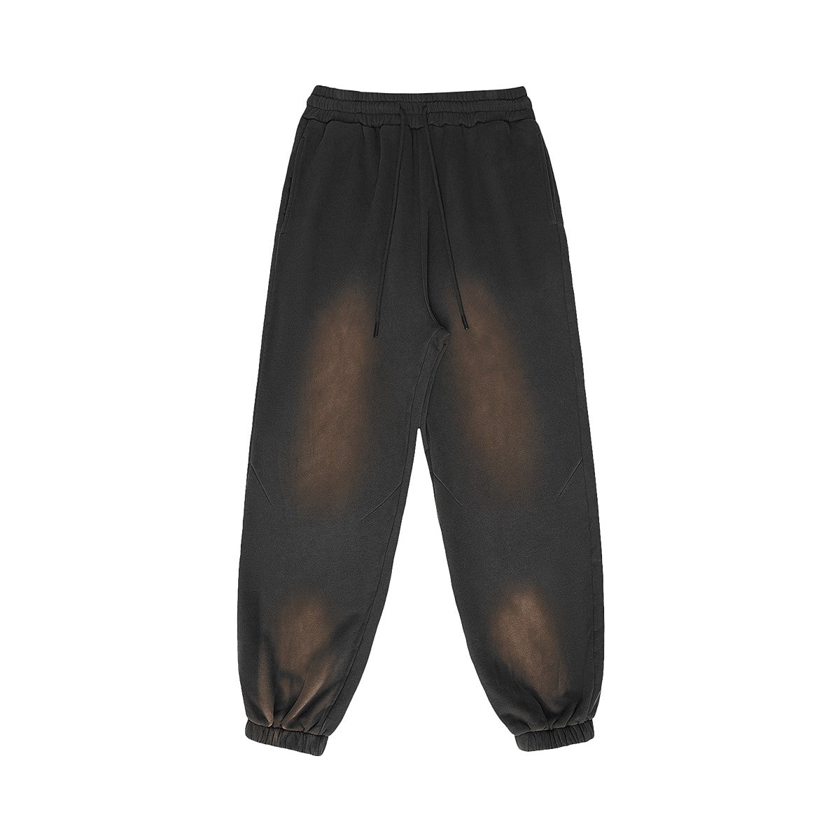 Omina Studio vintage-inspired heavyweight sweatpants in charcoal with a washed-out effect and adjustable drawstring.