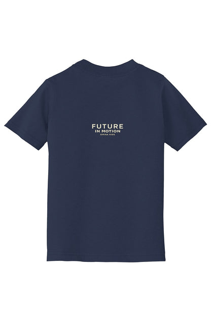 OMINA Kids navy blue toddler cotton t-shirt with