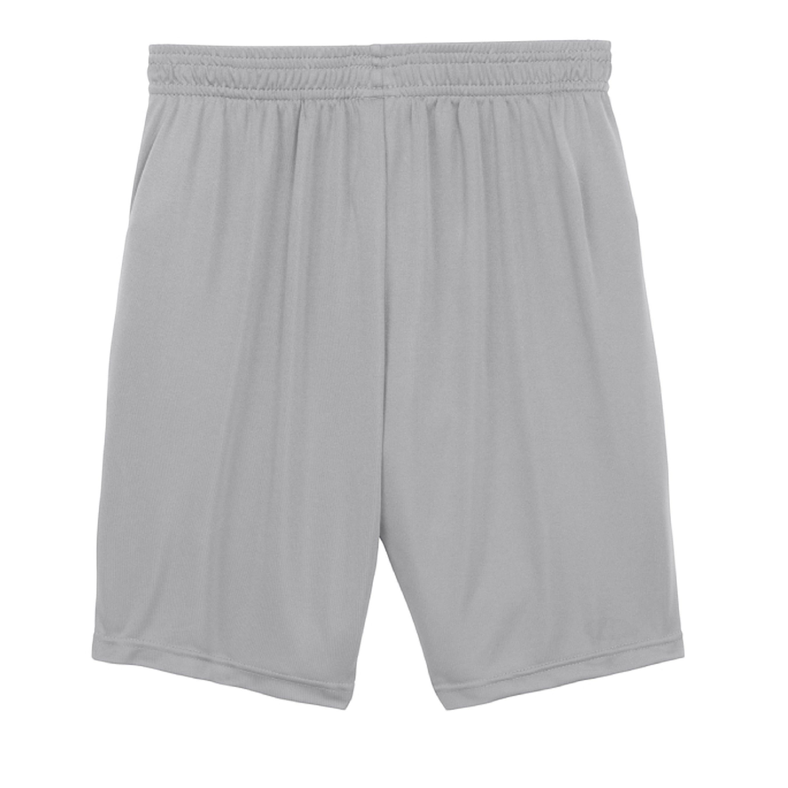 Omina Kids Youth Form / Identity Shorts in light grey, featuring an elastic waistband and relaxed fit for comfort and movement.