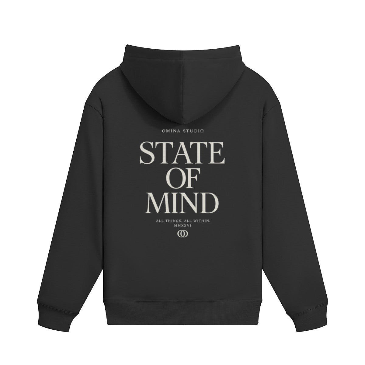 Omina Studio black heavyweight hoodie with