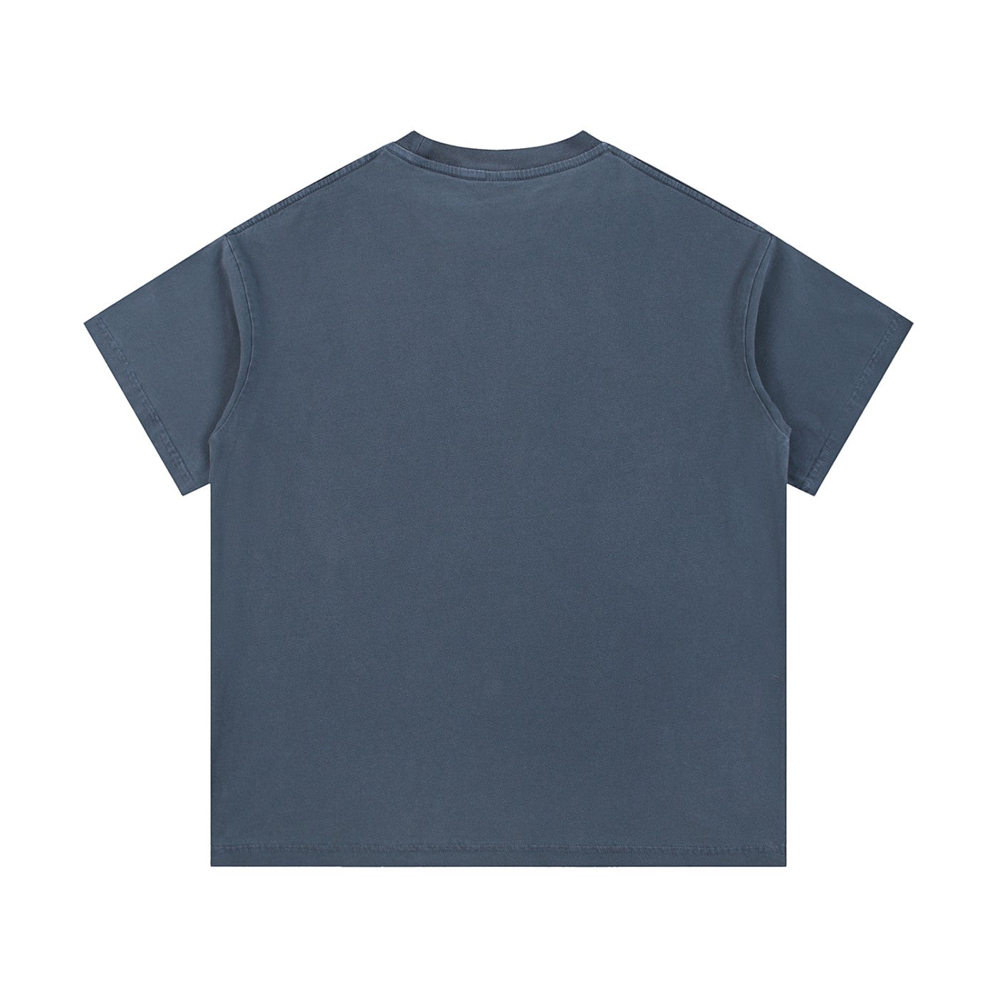 Omina Studio Blessed Vintage Wash Cotton T-Shirt, unisex, short sleeve, round neck, washed blue