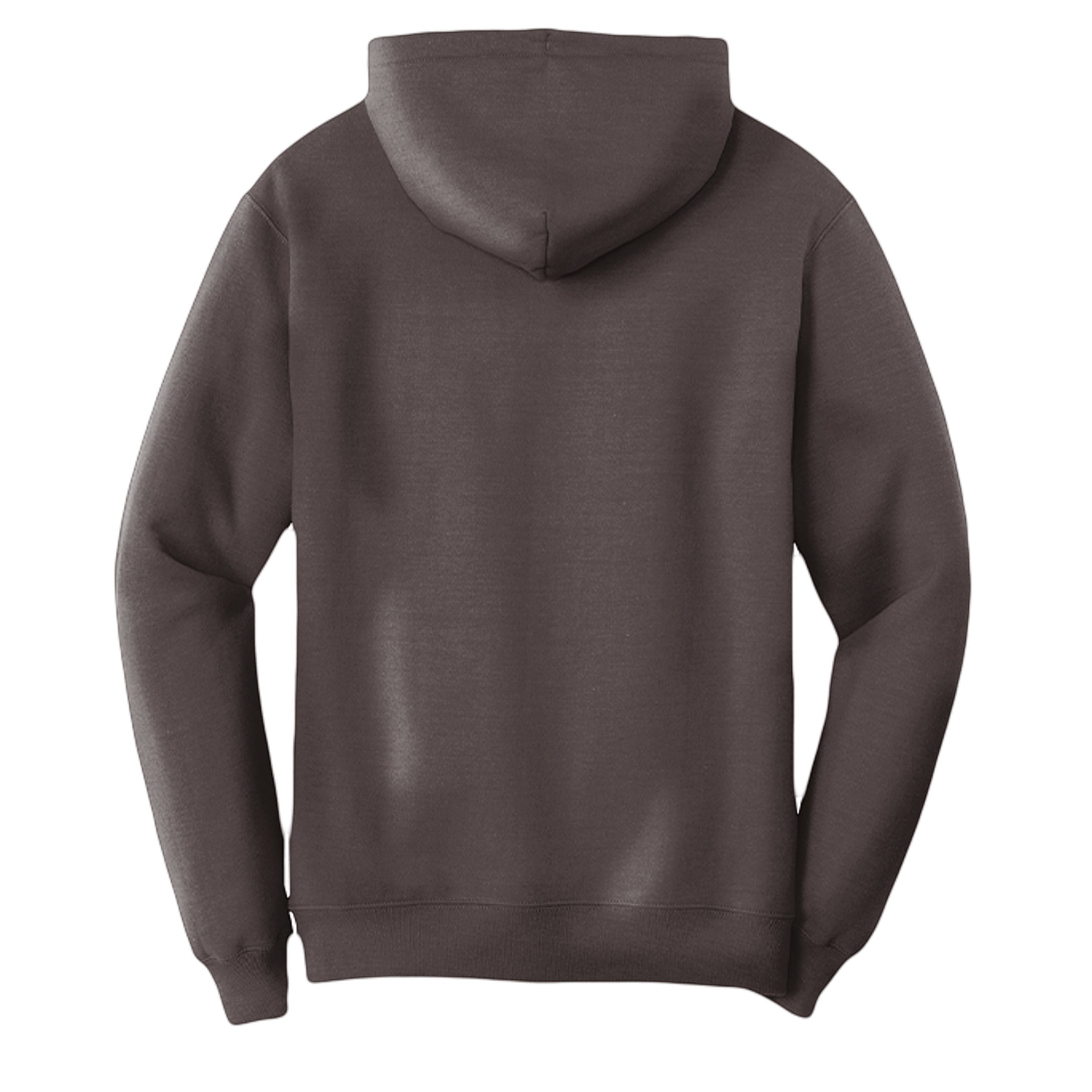 Omina Studio brown pigment-dyed cotton blend hoodie with relaxed fit and kangaroo pocket.