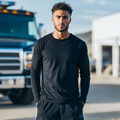 Mason Black Long Sleeve Crew Auragen